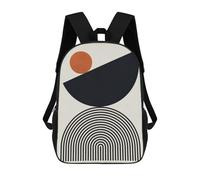 sinyumoney Mochila Infantil 3D Lines And Circles Mochilas Estampadas Mochila Escolar Mochilas Escolares Ligeras Mochila Divertida Y Moderna Mochila De Día Para Estudiantes Para Niños 17inch