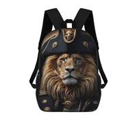 sinyumoney Mochila Infantil 3D Lion Pirates Funny Mochilas Estampadas Mochila Escolar Ligera Mochila Escolar Divertida Y Moderna Mochila De Día Para Estudiantes Para Niños 17inch