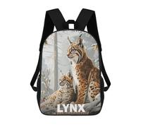 sinyumoney Mochila Infantil 3D Lynx Family in Winter Mochilas Estampadas Mochila Escolar Mochilas Escolares Ligeras Mochila Divertida Y Moderna Mochila De Día Para Estudiantes Para Niños 17inch