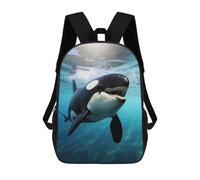 sinyumoney Mochila Infantil 3D Majestic Orca Whale Killer Mochilas Estampadas Mochila Escolar Mochilas Escolares Ligeras Mochila Divertida Y Moderna Mochila De Día Para Estudiantes Para Niños 17inch