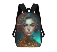 sinyumoney Mochila Infantil 3D Mermaid's Glimmer Mochilas Estampadas Mochila Escolar Mochilas Escolares Ligeras Mochila Divertida Y Moderna Mochila De Día Para Estudiantes Para Niños 17inch