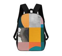 sinyumoney Mochila Infantil 3D Modern Geometry 15 Mochilas Estampadas Mochila Escolar Mochilas Escolares Ligeras Mochila Divertida Y Moderna Mochila De Día Para Estudiantes Para Niños 17inch