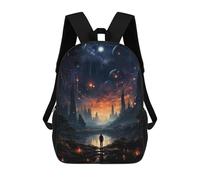 sinyumoney Mochila Infantil 3D Mysterious Universe Mochilas Estampadas Mochila Escolar Ligera Mochila Escolar Divertida Y Moderna Mochila De Día Para Estudiantes Para Niños 17inch