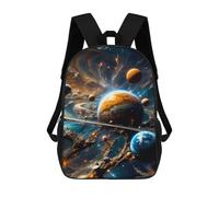 sinyumoney Mochila Infantil 3D Mystery of The Universe Mochilas Estampadas Mochila Escolar Ligera Mochila Escolar Divertida Y Moderna Mochila De Día Para Estudiantes Para Niños 17inch