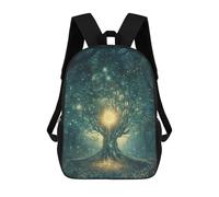 sinyumoney Mochila Infantil 3D Mystical Forest Tree Mochilas Estampadas Mochila Escolar Ligera Mochila Escolar Divertida Y Moderna Mochila De Día Para Estudiantes Para Niños 17inch
