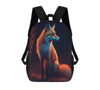 sinyumoney Mochila Infantil 3D Neon Fox in The Forest Mochilas Estampadas Mochila Escolar Mochilas Escolares Ligeras Mochila Divertida Y Moderna Mochila De Día Para Estudiantes Para Niños 17inch
