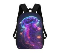 sinyumoney Mochila Infantil 3D Neon Jellyfish in Space Mochilas Estampadas Mochila Escolar Mochilas Escolares Ligeras Mochila Divertida Y Moderna Mochila De Día Para Estudiantes Para Niños 17inch