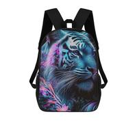 sinyumoney Mochila Infantil 3D Neon Tiger Portrait-8 Mochilas Estampadas Mochila Escolar Mochilas Escolares Ligeras Mochila Divertida Y Moderna Mochila De Día Para Estudiantes Para Niños 17inch