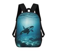 sinyumoney Mochila Infantil 3D Orca in Ocean Mochilas Estampadas Mochila Escolar Mochilas Escolares Ligeras Mochila Divertida Y Moderna Mochila De Día Para Estudiantes Para Niños 17inch