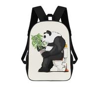 sinyumoney Mochila Infantil 3D Panda Bear Using Toilet Mochilas Estampadas Mochila Escolar Mochilas Escolares Ligeras Mochila Divertida Y Moderna Mochila De Día Para Estudiantes Para Niños 17inch