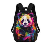 sinyumoney Mochila Infantil 3D Panda Painting Mochilas Estampadas Mochila Escolar Ligera Mochila Escolar Divertida Y Moderna Mochila De Día Para Estudiantes Para Niños 17inch