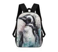sinyumoney Mochila Infantil 3D Penguin Beauty Black Ink Mochilas Estampadas Mochila Escolar Mochilas Escolares Ligeras Mochila Divertida Y Moderna Mochila De Día Para Estudiantes Para Niños 17inch