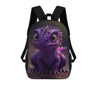 sinyumoney Mochila Infantil 3D Purple Dragon Artwork Mochilas Estampadas Mochila Escolar Mochilas Escolares Ligeras Mochila Divertida Y Moderna Mochila De Día Para Estudiantes Para Niños 17inch