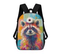 sinyumoney Mochila Infantil 3D Raccoon with Toilet Paper Mochilas Estampadas Mochila Escolar Mochilas Escolares Ligeras Mochila Divertida Y Moderna Mochila De Día Para Estudiantes Para Niños 17inch