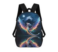sinyumoney Mochila Infantil 3D Rainbow Dragon Fantasy Art Mochilas Estampadas Mochila Escolar Ligera Mochila Escolar Divertida Y Moderna Mochila De Día Para Estudiantes Para Niños 17inch
