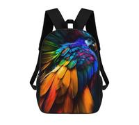 sinyumoney Mochila Infantil 3D Rainbow Macaw Portrait Mochilas Estampadas Mochila Escolar Mochilas Escolares Ligeras Mochila Divertida Y Moderna Mochila De Día Para Estudiantes Para Niños 17inch