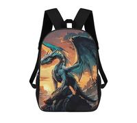 sinyumoney Mochila Infantil 3D Retro Fantasy Dragon Beast Mochilas Estampadas Mochila Escolar Mochilas Escolares Ligeras Mochila Divertida Y Moderna Mochila De Día Para Estudiantes Para Niños 17inch