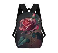 sinyumoney Mochila Infantil 3D Roses in Bloom Mochilas Estampadas Mochila Escolar Mochilas Escolares Ligeras Mochila Divertida Y Moderna Mochila De Día Para Estudiantes Para Niños 17inch