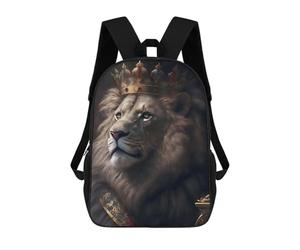 sinyumoney Mochila Infantil 3D Royal Lion Majesty Mochilas Estampadas Mochila Escolar Mochilas Escolares Ligeras Mochila Divertida Y Moderna Mochila De Día Para Estudiantes Para Niños 17inch