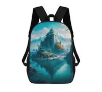 sinyumoney Mochila Infantil 3D Serene Mountain Retreat -1 Mochilas Estampadas Mochila Escolar Mochilas Escolares Ligeras Mochila Divertida Y Moderna Mochila De Día Para Estudiantes Para Niños 17inch