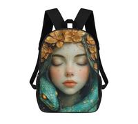 sinyumoney Mochila Infantil 3D Serene Woman with Snake Mochilas Estampadas Mochila Escolar Mochilas Escolares Ligeras Mochila Divertida Y Moderna Mochila De Día Para Estudiantes Para Niños 17inch