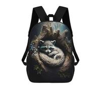 sinyumoney Mochila Infantil 3D Sleeping Fox Mochilas Estampadas Mochila Escolar Mochilas Escolares Ligeras Mochila Divertida Y Moderna Mochila De Día Para Estudiantes Para Niños 17inch