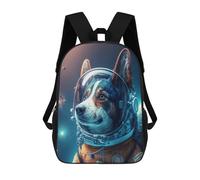 sinyumoney Mochila Infantil 3D Space Dog Fantasy Mochilas Estampadas Mochila Escolar Mochilas Escolares Ligeras Mochila Divertida Y Moderna Mochila De Día Para Estudiantes Para Niños 17inch