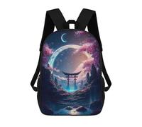 sinyumoney Mochila Infantil 3D Spring Night Mochilas Estampadas Mochila Escolar Mochilas Escolares Ligeras Mochila Divertida Y Moderna Mochila De Día Para Estudiantes Para Niños 17inch