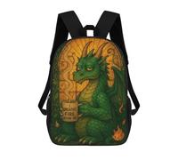 sinyumoney Mochila Infantil 3D Stained Glass Coffee Dragon Mochilas Estampadas Mochila Escolar Mochilas Escolares Ligeras Mochila Divertida Y Moderna Mochila De Día Para Estudiantes Para Niños 17inch