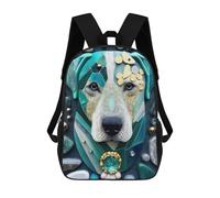 sinyumoney Mochila Infantil 3D Starry Night Dog Portrait Mochilas Estampadas Mochila Escolar Mochilas Escolares Ligeras Mochila Divertida Y Moderna Mochila De Día Para Estudiantes Para Niños 17inch