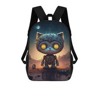 sinyumoney Mochila Infantil 3D Steampunk Cat in Desert-2 Mochilas Estampadas Mochila Escolar Mochilas Escolares Ligeras Mochila Divertida Y Moderna Mochila De Día Para Estudiantes Para Niños 17inch
