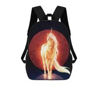 sinyumoney Mochila Infantil 3D The Last Unicorn Mochilas Estampadas Mochila Escolar Ligera Mochila Escolar Divertida Y Moderna Mochila De Día Para Estudiantes Para Niños 17inch