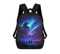 sinyumoney Mochila Infantil 3D Thunder Couple Landscape Mochilas Estampadas Mochila Escolar Ligera Mochila Escolar Divertida Y Moderna Mochila De Día Para Estudiantes Para Niños 17inch