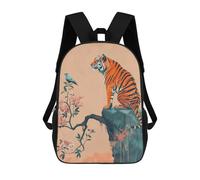 sinyumoney Mochila Infantil 3D Tiger And Bird on Cliff Mochilas Estampadas Mochila Escolar Mochilas Escolares Ligeras Mochila Divertida Y Moderna Mochila De Día Para Estudiantes Para Niños 17inch