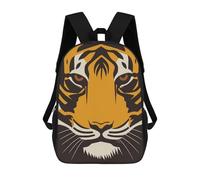 sinyumoney Mochila Infantil 3D Tiger Face Illustration Mochilas Estampadas Mochila Escolar Mochilas Escolares Ligeras Mochila Divertida Y Moderna Mochila De Día Para Estudiantes Para Niños 17inch