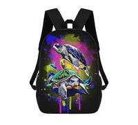 sinyumoney Mochila Infantil 3D Turtle Animals 1 Mochilas Estampadas Mochila Escolar Mochilas Escolares Ligeras Mochila Divertida Y Moderna Mochila De Día Para Estudiantes Para Niños 17inch
