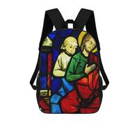 sinyumoney Mochila Infantil 3D Two Seated Apostles Mochilas Estampadas Mochila Escolar Mochilas Escolares Ligeras Mochila Divertida Y Moderna Mochila De Día Para Estudiantes Para Niños 17inch