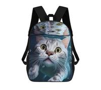 sinyumoney Mochila Infantil 3D Underwater Cat Adventure -1 Mochilas Estampadas Mochila Escolar Mochilas Escolares Ligeras Mochila Divertida Y Moderna Mochila De Día Para Estudiantes Para Niños 17inch