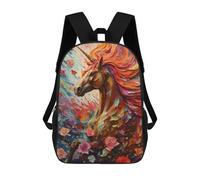 sinyumoney Mochila Infantil 3D Unicorn Animal Mochilas Estampadas Mochila Escolar Ligera Mochila Escolar Divertida Y Moderna Mochila De Día Para Estudiantes Para Niños 17inch