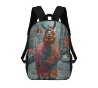 sinyumoney Mochila Infantil 3D Urban Fiber Fashionista Mochilas Estampadas Mochila Escolar Mochilas Escolares Ligeras Mochila Divertida Y Moderna Mochila De Día Para Estudiantes Para Niños 17inch