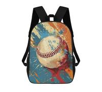 sinyumoney Mochila Infantil 3D Vibrant Baseball Art Mochilas Estampadas Mochila Escolar Ligera Mochila Escolar Divertida Y Moderna Mochila De Día Para Estudiantes Para Niños 17inch