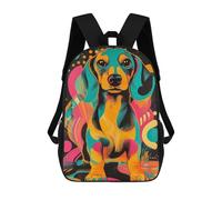 sinyumoney Mochila Infantil 3D Vibrant Dachshund Mochilas Estampadas Mochila Escolar Mochilas Escolares Ligeras Mochila Divertida Y Moderna Mochila De Día Para Estudiantes Para Niños 17inch