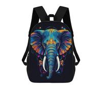 sinyumoney Mochila Infantil 3D Vibrant Elephant Art Mochilas Estampadas Mochila Escolar Ligera Mochila Escolar Divertida Y Moderna Mochila De Día Para Estudiantes Para Niños 17inch