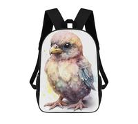 sinyumoney Mochila Infantil 3D Watercolor Baby Eagle Art Mochilas Estampadas Mochila Escolar Ligera Mochila Escolar Divertida Y Moderna Mochila De Día Para Estudiantes Para Niños 17inch