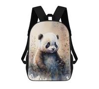 sinyumoney Mochila Infantil 3D Watercolor Panda in Nature Mochilas Estampadas Mochila Escolar Mochilas Escolares Ligeras Mochila Divertida Y Moderna Mochila De Día Para Estudiantes Para Niños 17inch