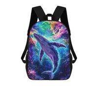 sinyumoney Mochila Infantil 3D Whale in Space Mochilas Estampadas Mochila Escolar Mochilas Escolares Ligeras Mochila Divertida Y Moderna Mochila De Día Para Estudiantes Para Niños 17inch