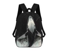 sinyumoney Mochila Infantil 3D Whale in The Deep Mochilas Estampadas Mochila Escolar Mochilas Escolares Ligeras Mochila Divertida Y Moderna Mochila De Día Para Estudiantes Para Niños 17inch