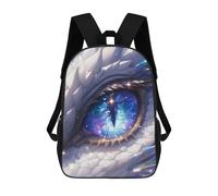 sinyumoney Mochila Infantil 3D White Dragon Eye Universe Mochilas Estampadas Mochila Escolar Ligera Mochila Escolar Divertida Y Moderna Mochila De Día Para Estudiantes Para Niños 17inch