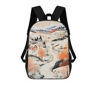 sinyumoney Mochila Infantil 3D Winter Wonderland Mochilas Estampadas Mochila Escolar Mochilas Escolares Ligeras Mochila Divertida Y Moderna Mochila De Día Para Estudiantes Para Niños 17inch