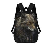 sinyumoney Mochila Infantil 3D Wolf Enchanted Isle Mochilas Estampadas Mochila Escolar Mochilas Escolares Ligeras Mochila Divertida Y Moderna Mochila De Día Para Estudiantes Para Niños 17inch
